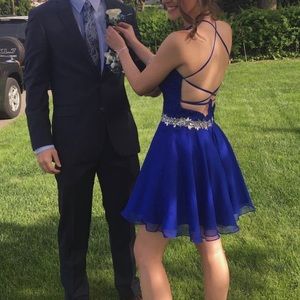 Short prom dress, royal blue, WORN ONCE